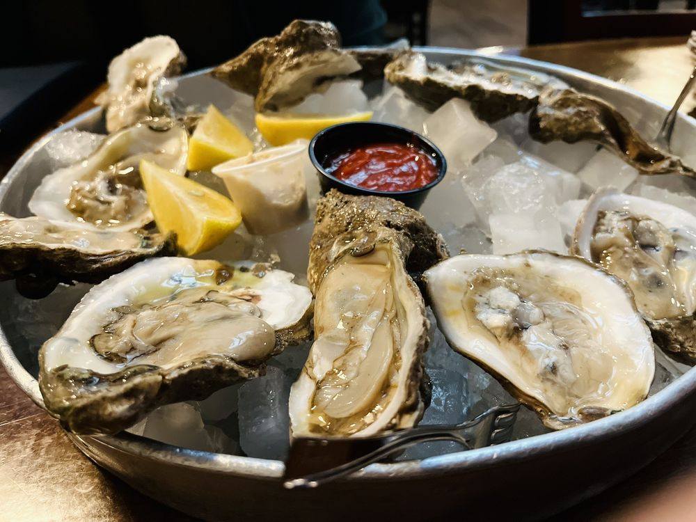 Fresh oysters at the Black Diamond Oyster Bar in Corpus Christi, Texas.